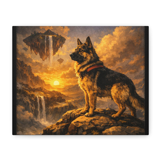 German Shepherd Canvas Wall Art, Fantasy GSD Landscape, German Shepherd Home Decor, Dog Lover Wall Decor