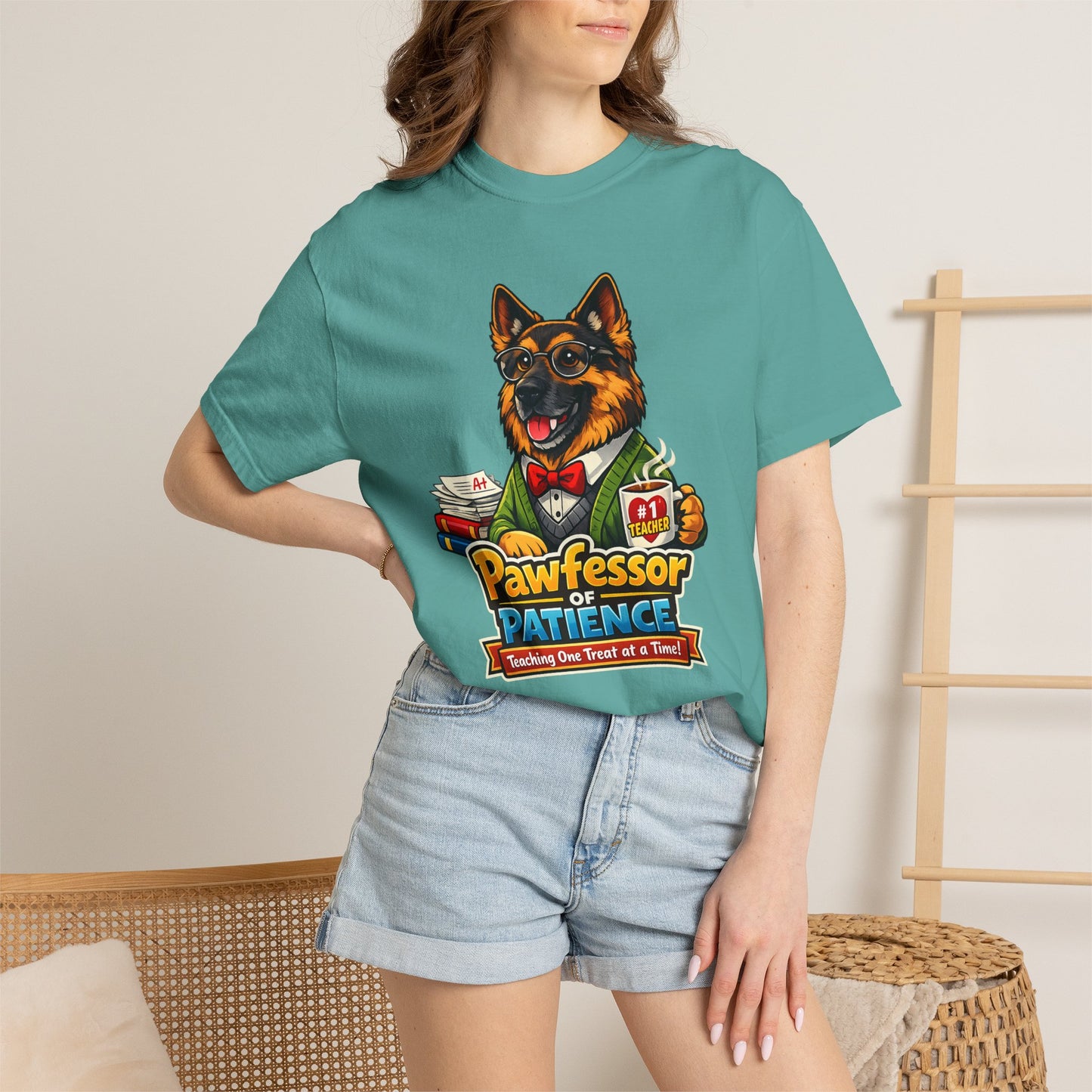 Pawfessor of Patience T-Shirt | German Shepherd Teacher Design