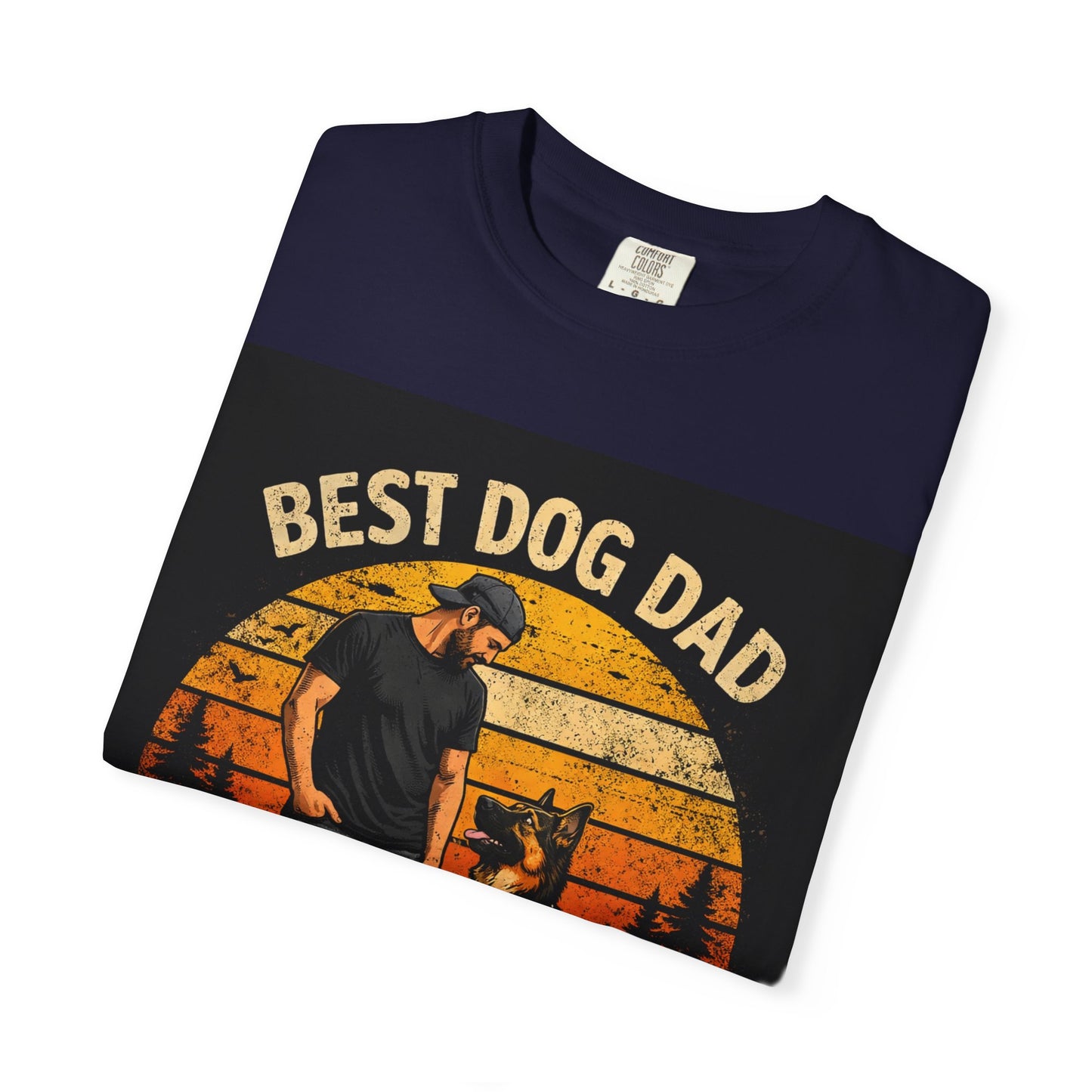 Best Dog Dad by My Side T-Shirt | Dog Lover Father Tee