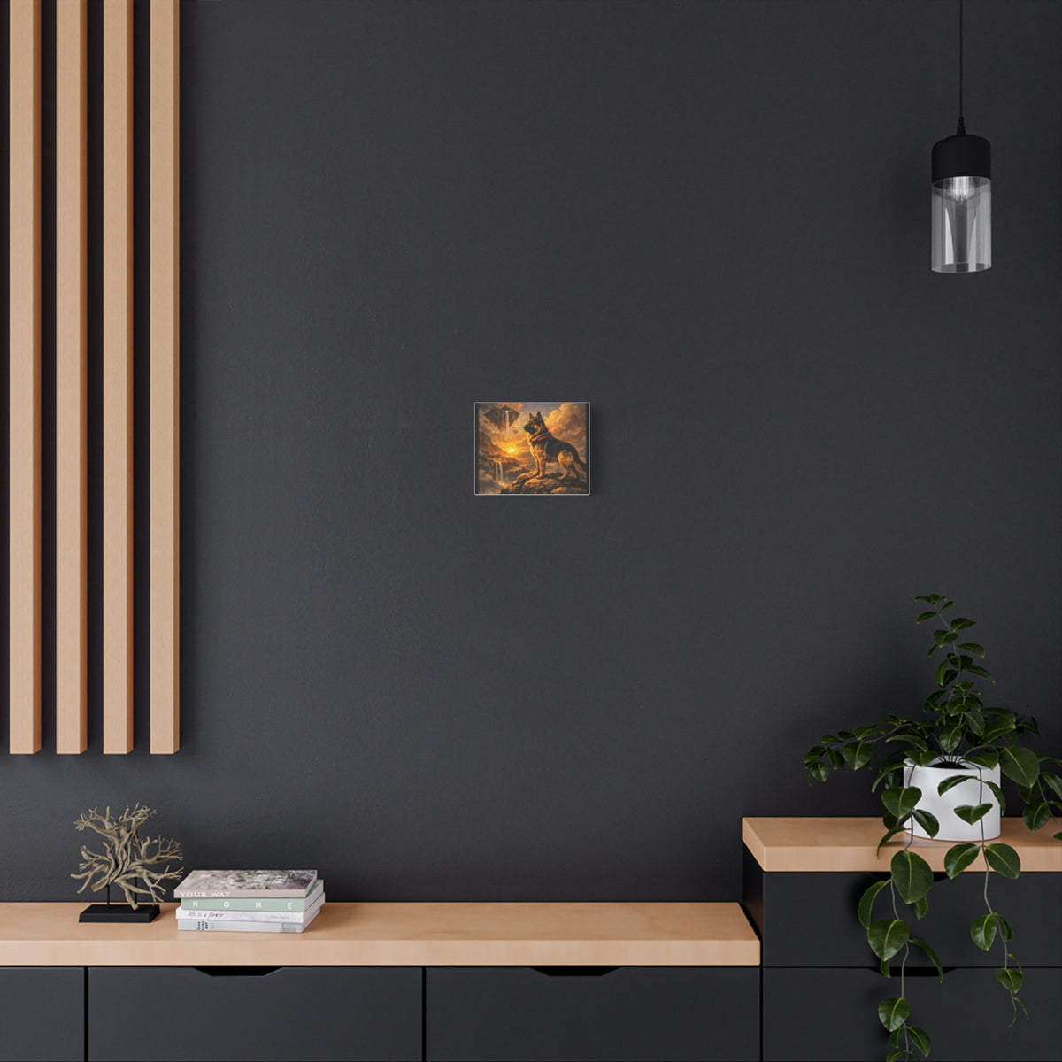 German Shepherd Canvas Wall Art, Fantasy GSD Landscape, German Shepherd Home Decor, Dog Lover Wall Decor