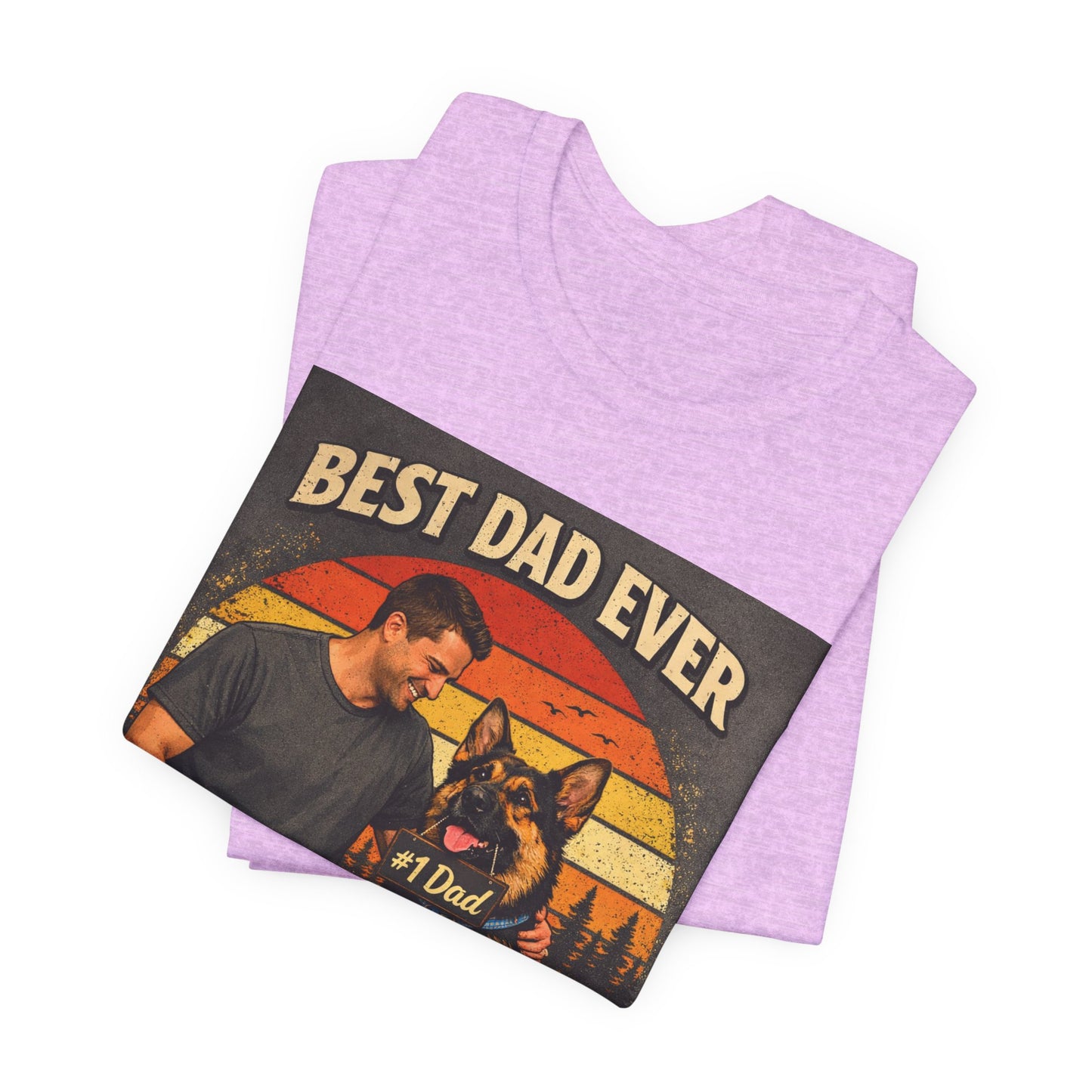 Best Dad Ever According to My Dog Shirt | German Shepherd Father's Day Gift | Dog Dad Tee | #1 Dad Funny Pet Lover Shirt |