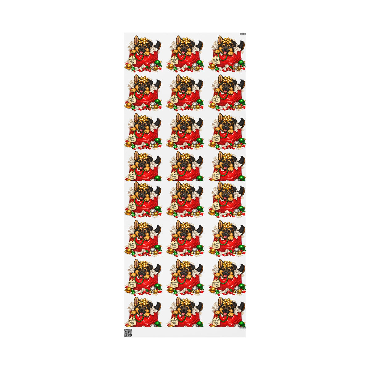 German Shepherd Christmas Wrapping Paper – GSD Puppy Gift Wrap