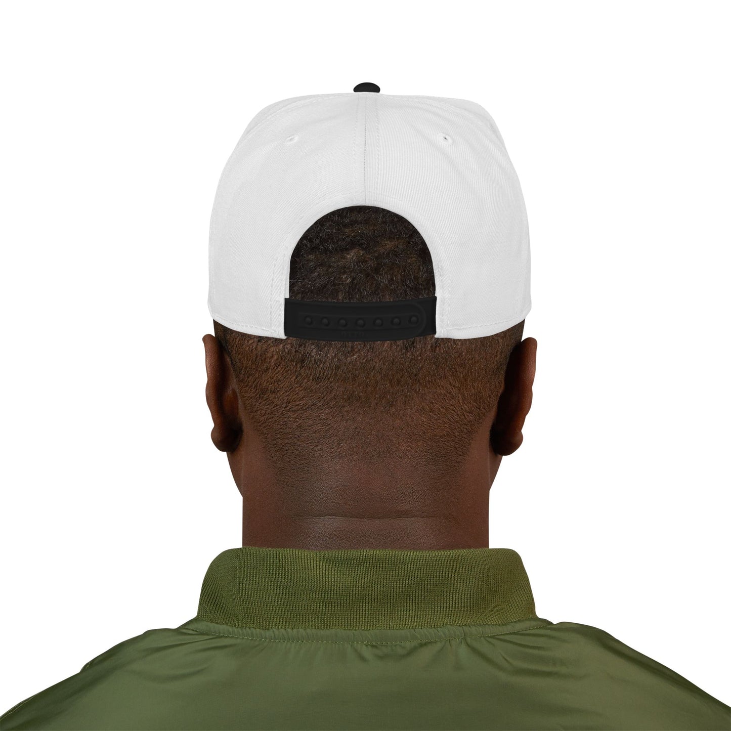 Embroidered Crown Skull Snapback Hat — Streetwear Baseball Cap with Gold Accent