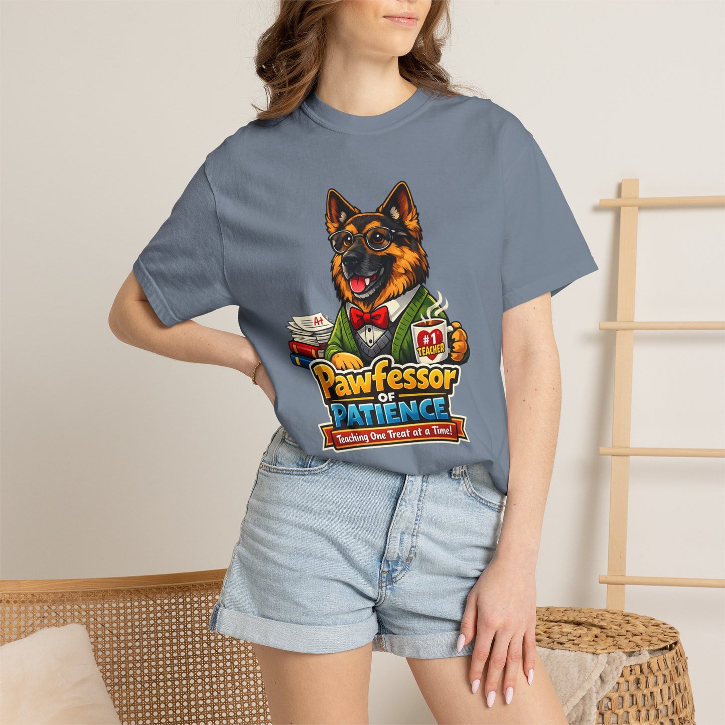 Pawfessor of Patience T-Shirt | German Shepherd Teacher Design
