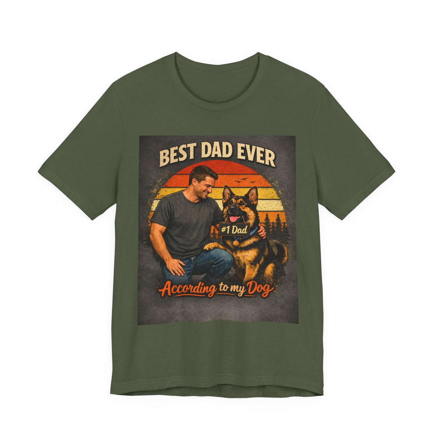 Best Dad Ever German Shepherd T-Shirt | Dog Dad Shirt | Gift for German Shepherd Owners
