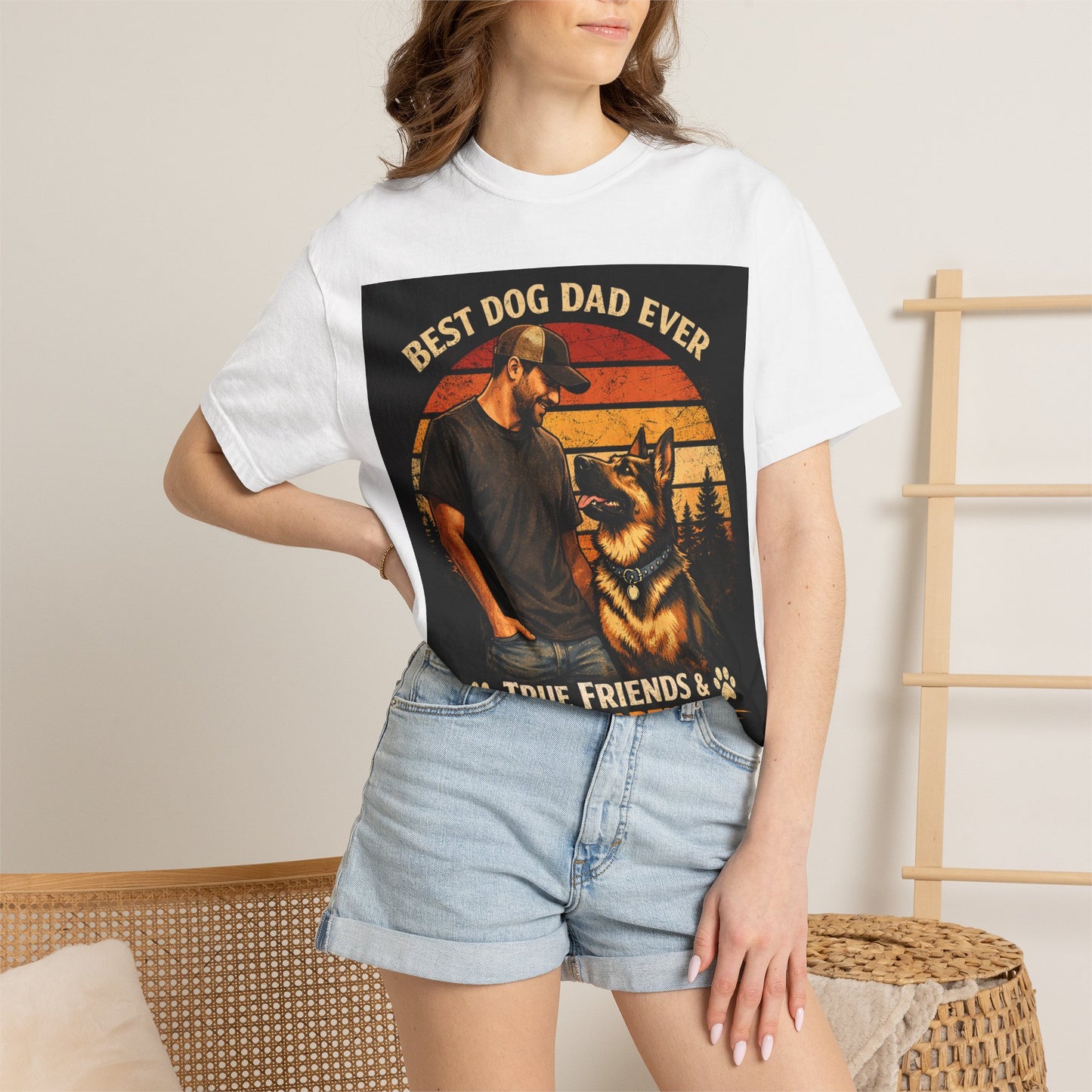 Best Dog Dad Ever T-shirt | True Friends & Loyal Partners graphic tee