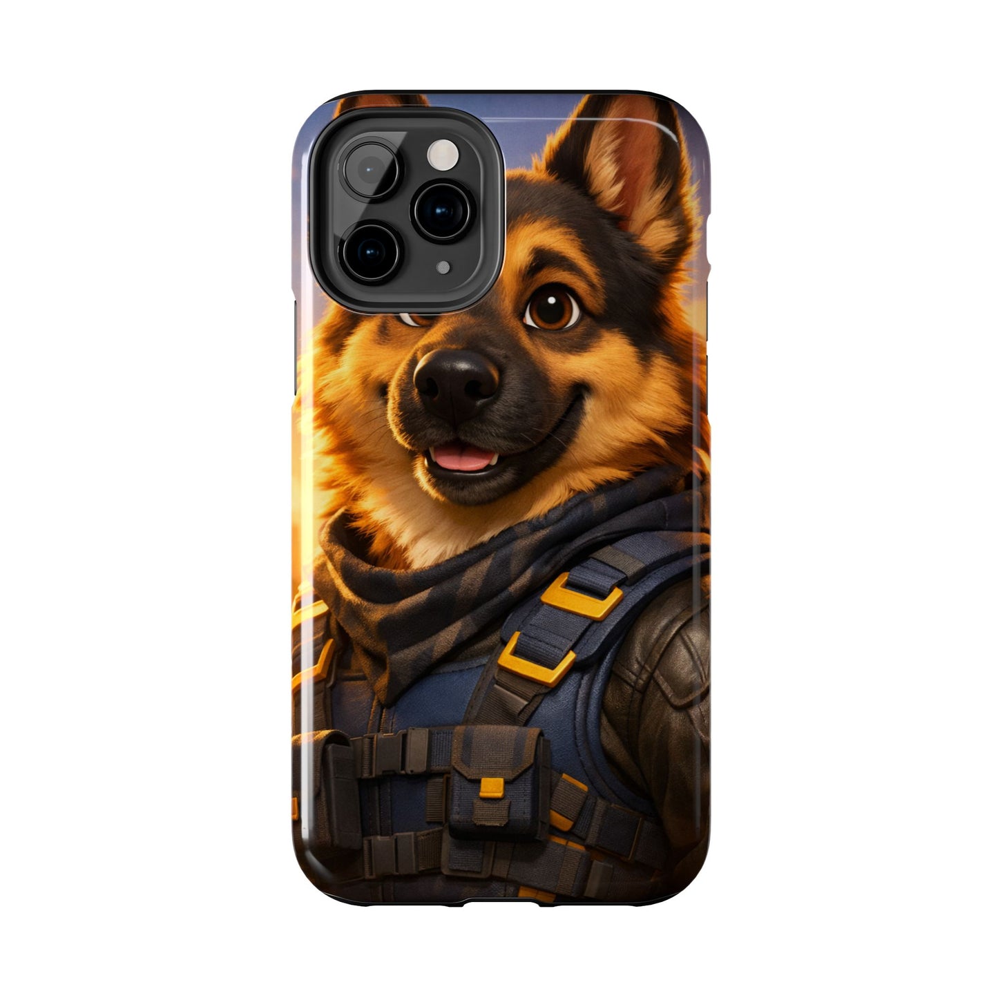 German Shepherd Tactical Hero Phone Case – Tough Protective Cover for iPhone & Samsung