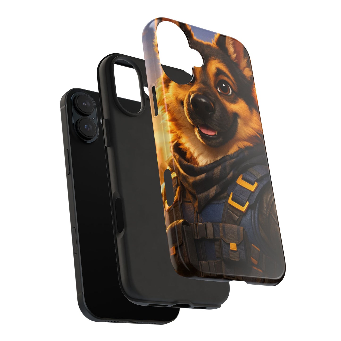 German Shepherd Tactical Hero Phone Case – Tough Protective Cover for iPhone & Samsung