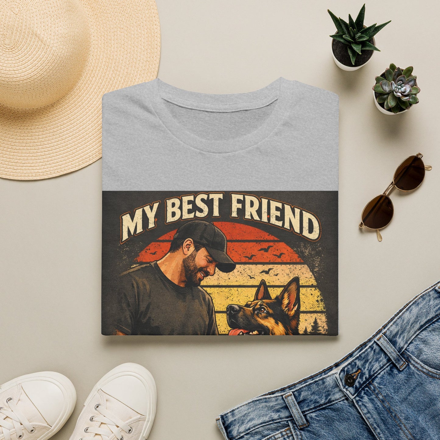 My Best Friend Has Paws T-Shirt | Dog Lover Retro Graphic