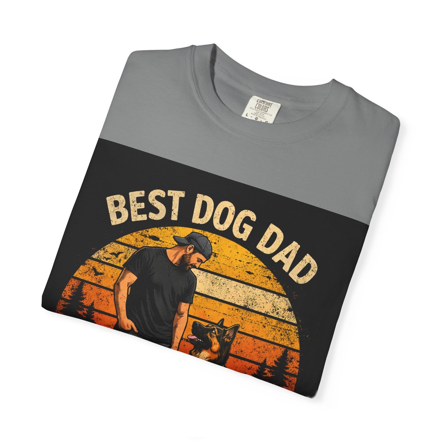 Best Dog Dad by My Side T-Shirt | Dog Lover Father Tee
