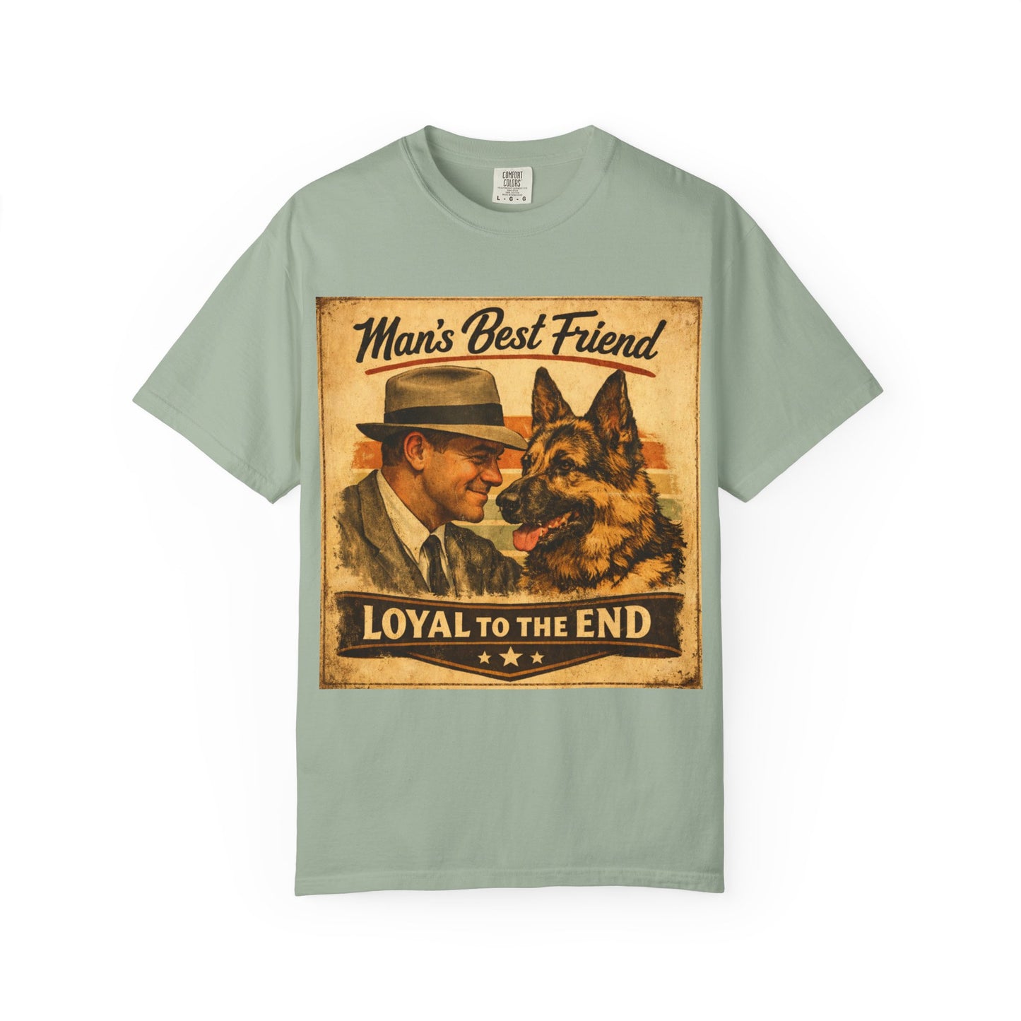 Man's Best Friend Loyal to the End T-shirt | Retro Dog Vintage Poster