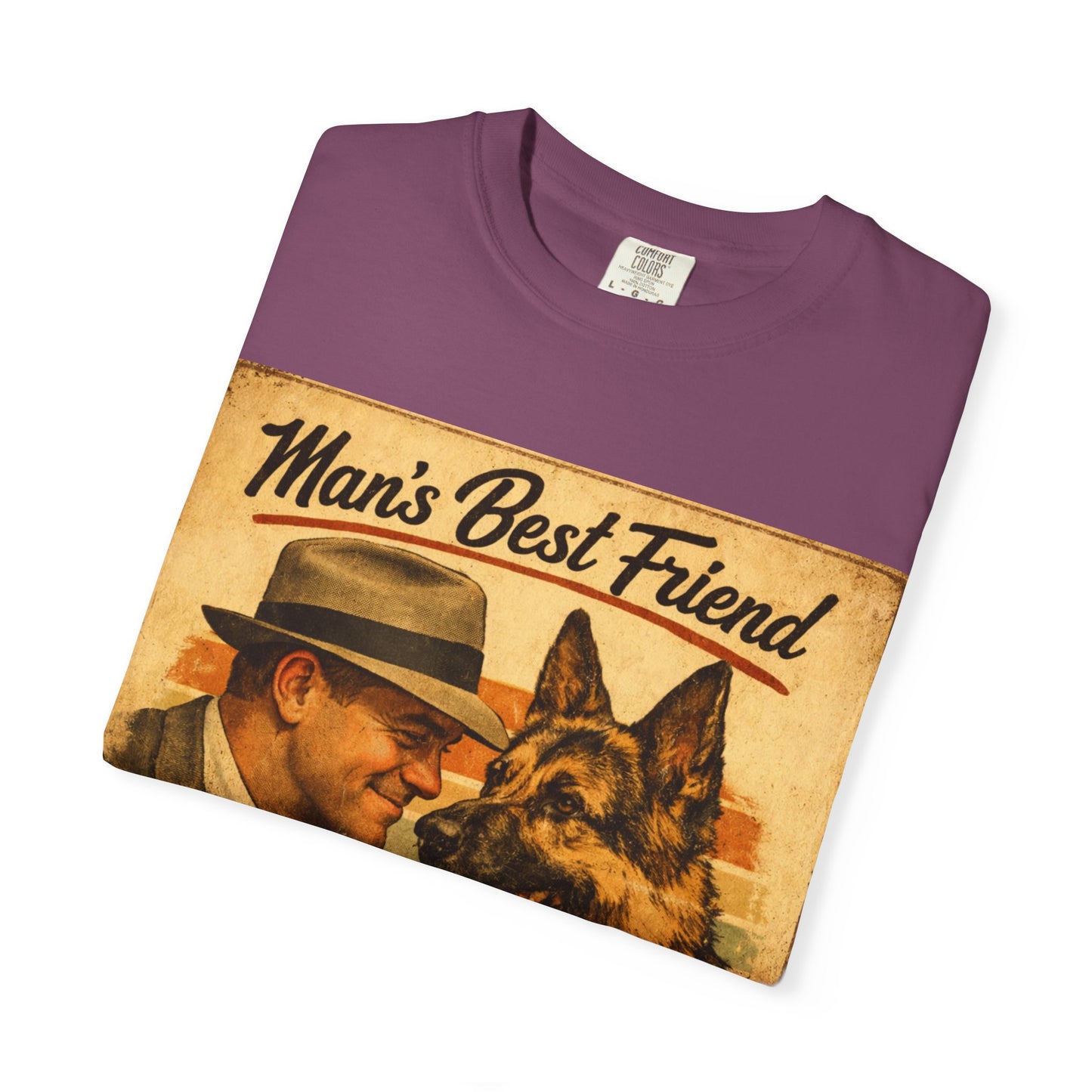 Man's Best Friend Loyal to the End T-shirt | Retro Dog Vintage Poster