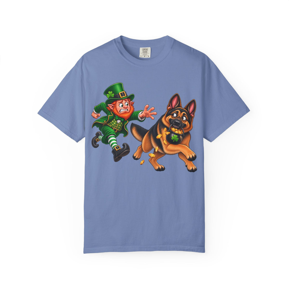 German Shepherd St. Patrick’s Day Shirt – Funny Leprechaun Chase GSD Tee