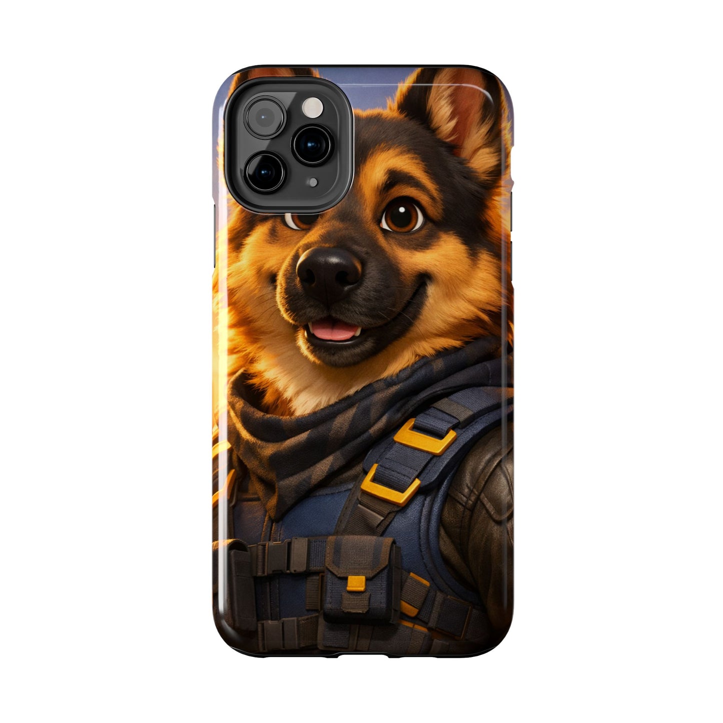 German Shepherd Tactical Hero Phone Case – Tough Protective Cover for iPhone & Samsung