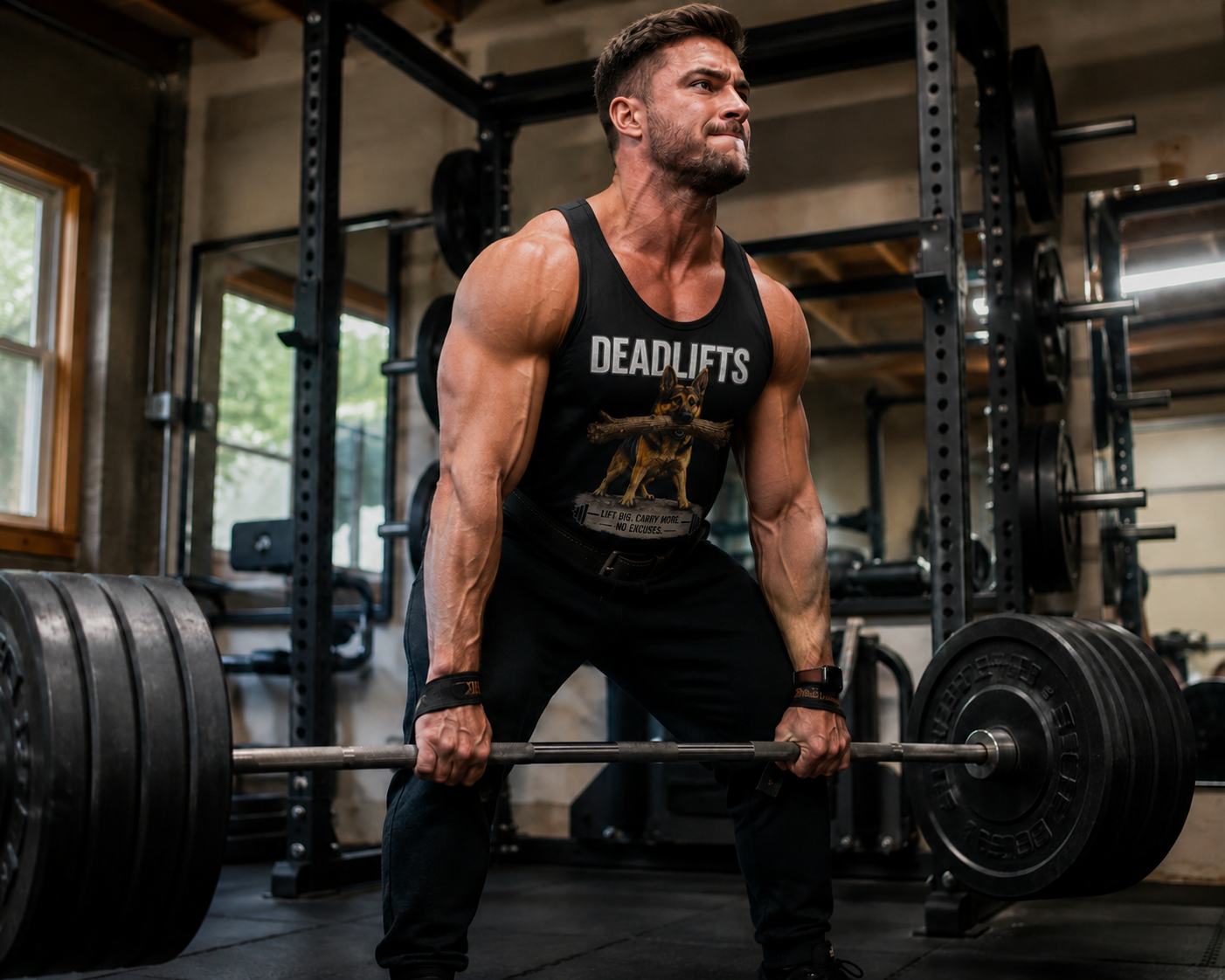 Deadlifts German Shepherd Tank Top | Lift Big. Carry More. No Excuses.