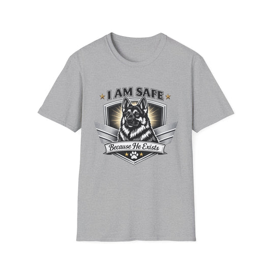 I Am Safe With My German Shepherd T-Shirt | Dog Lover Shirt | Gift for German Shepherd Owners