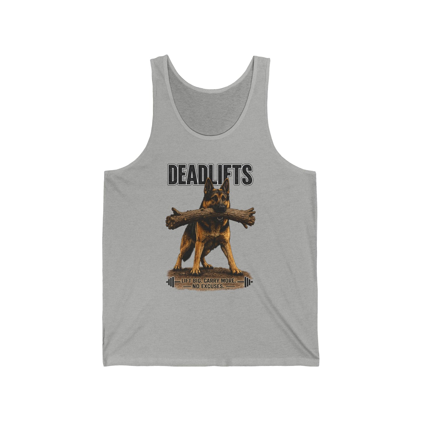 Deadlifts German Shepherd Tank Top | Lift Big. Carry More. No Excuses.