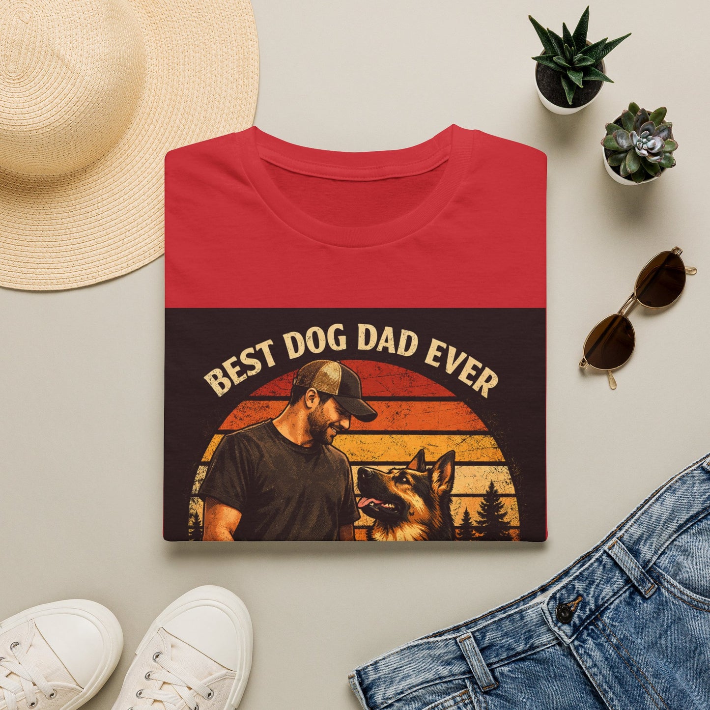Best Dog Dad Ever T-Shirt | Dog Dad Shirt, German Shepherd Tee