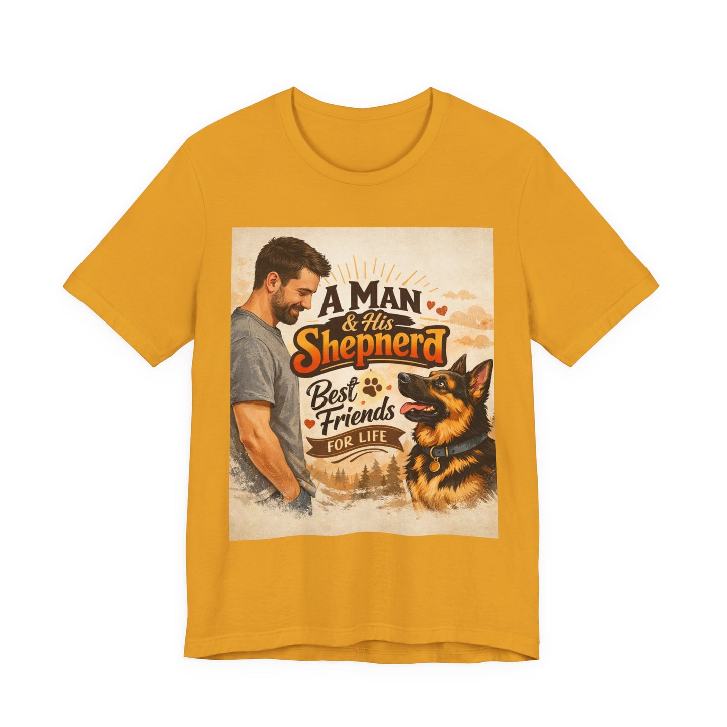 A Man & His Shepherd Best Friends For Life T‑Shirt — German Shepherd Dog Shirt