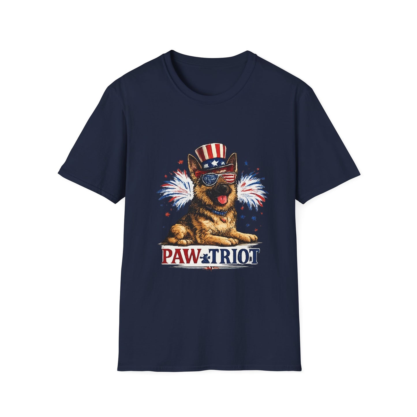 Patriotic German Shepherd Pawtriot T-Shirt | Fourth of July Dog Shirt