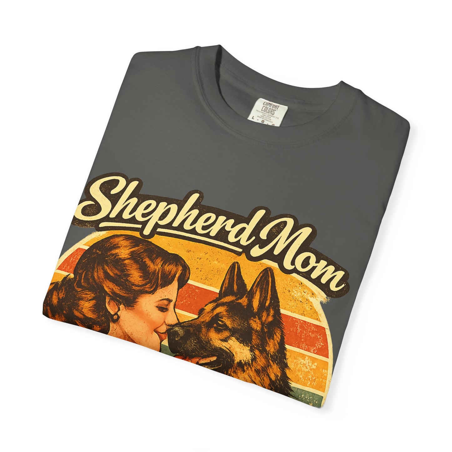 Shepherd Mom Vintage Portrait T-Shirt | German Shepherd Mom Tee