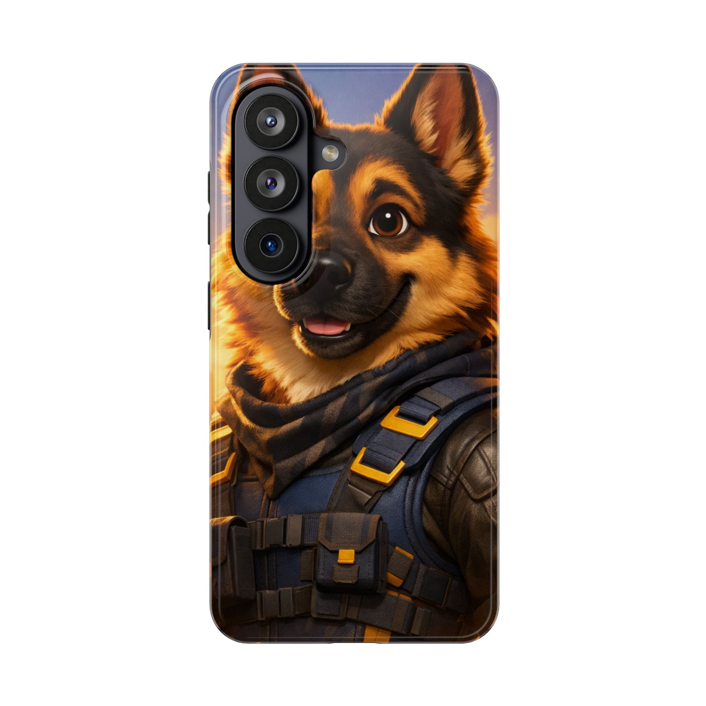 German Shepherd Tactical Hero Phone Case – Tough Protective Cover for iPhone & Samsung