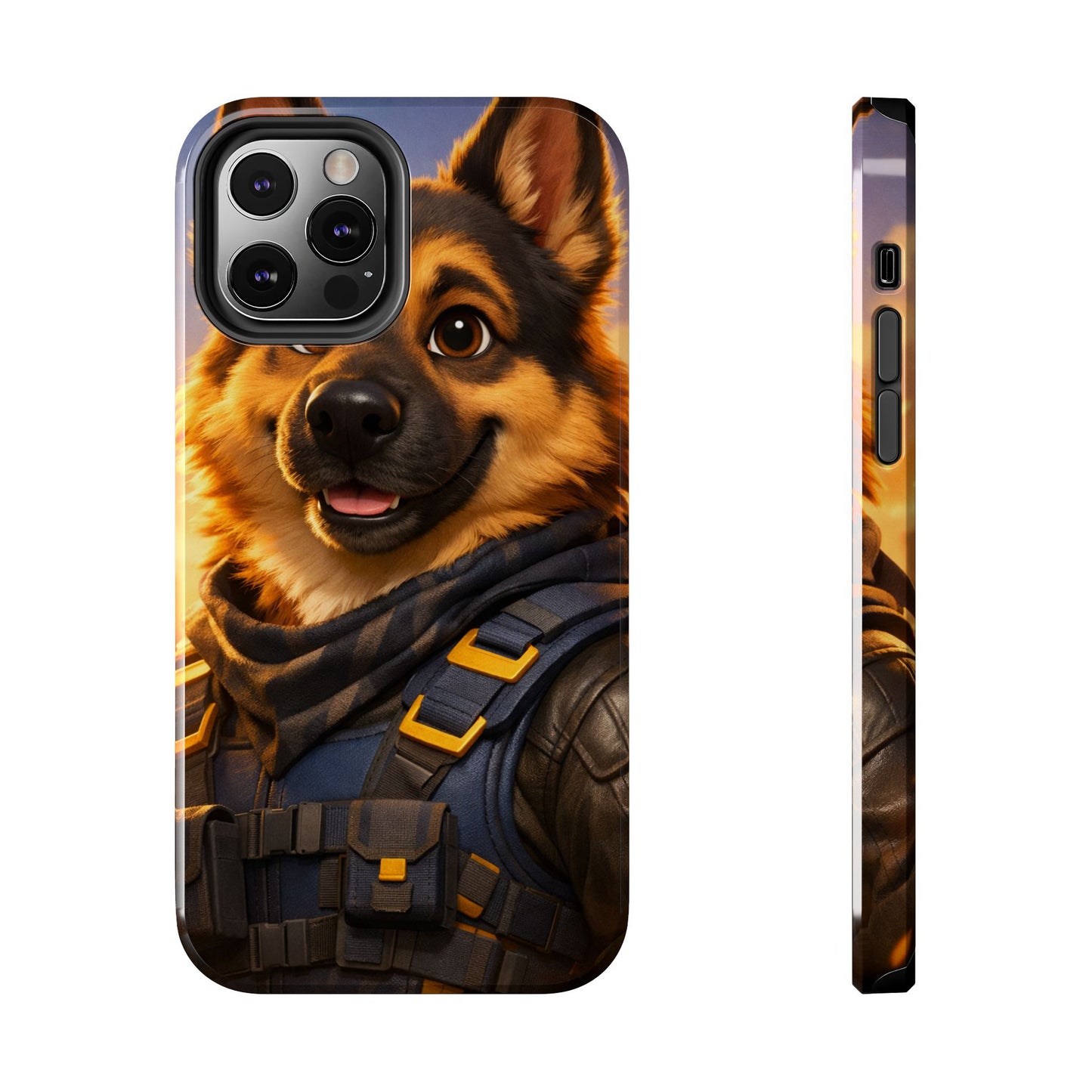 German Shepherd Tactical Hero Phone Case – Tough Protective Cover for iPhone & Samsung