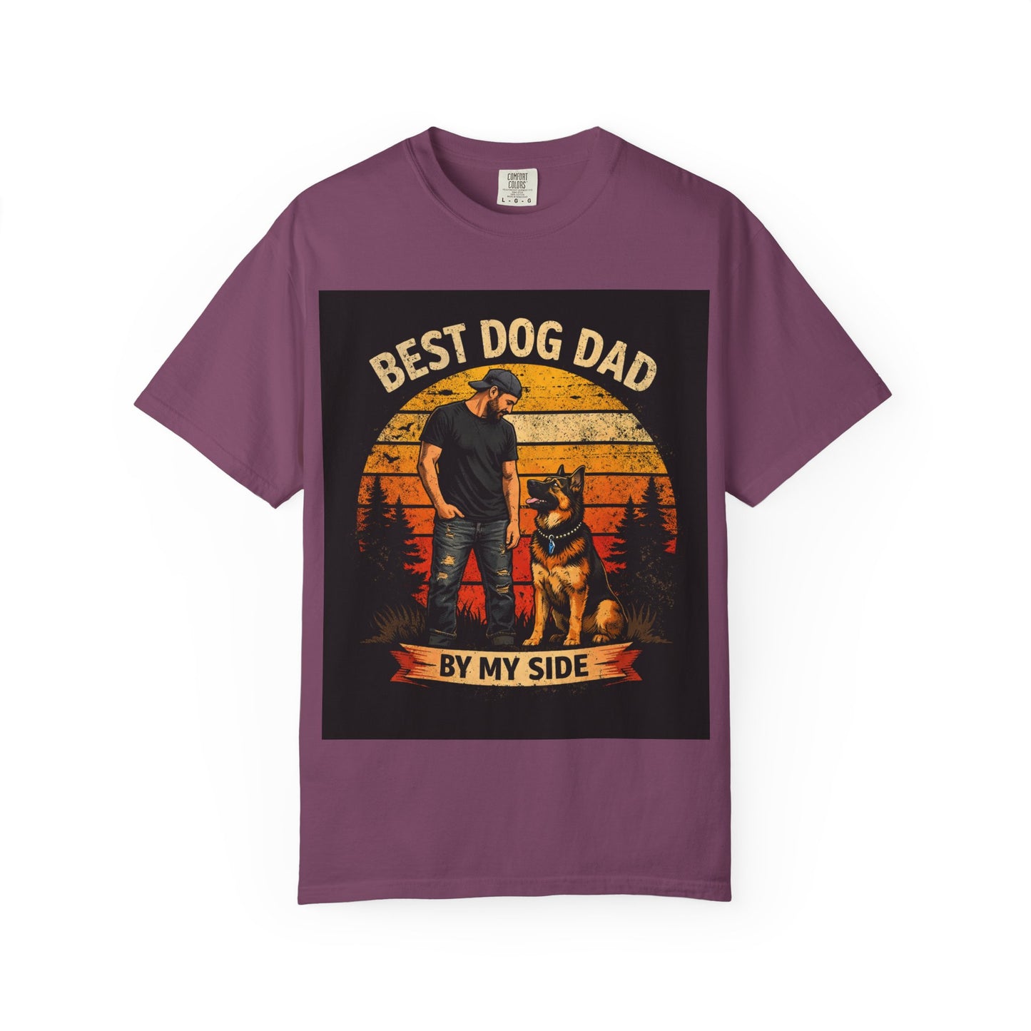 Best Dog Dad by My Side T-Shirt | Dog Lover Father Tee