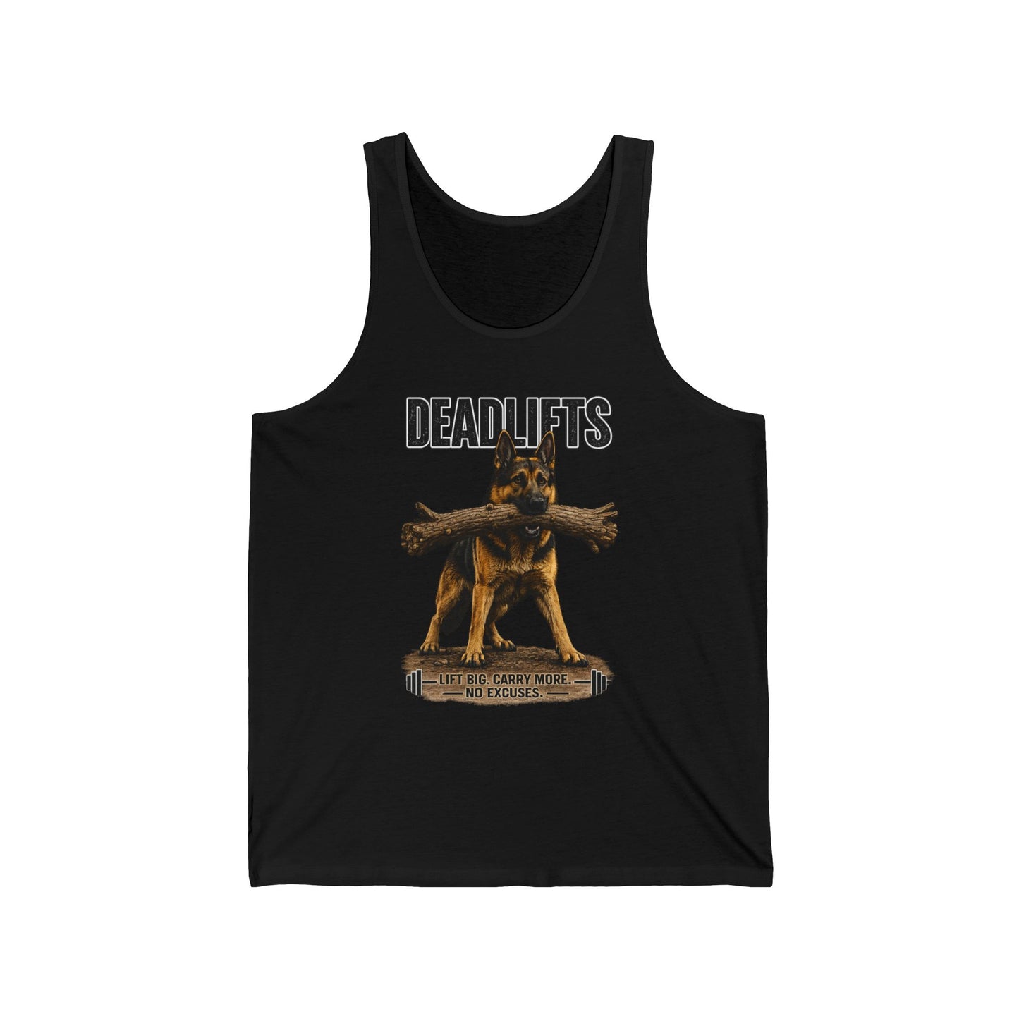 Deadlifts German Shepherd Tank Top | Lift Big. Carry More. No Excuses.