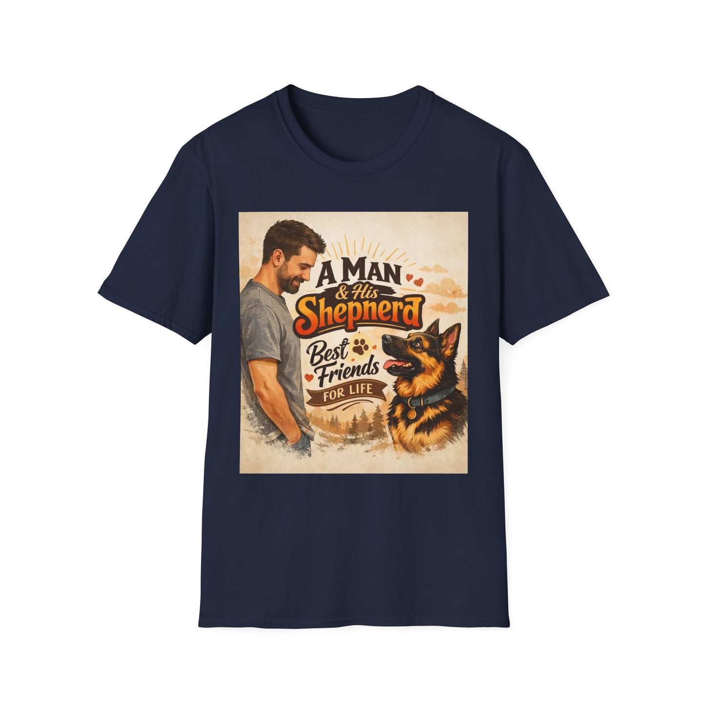 A Man & His Shepherd T‑Shirt — German Shepherd Dog Lover Tee