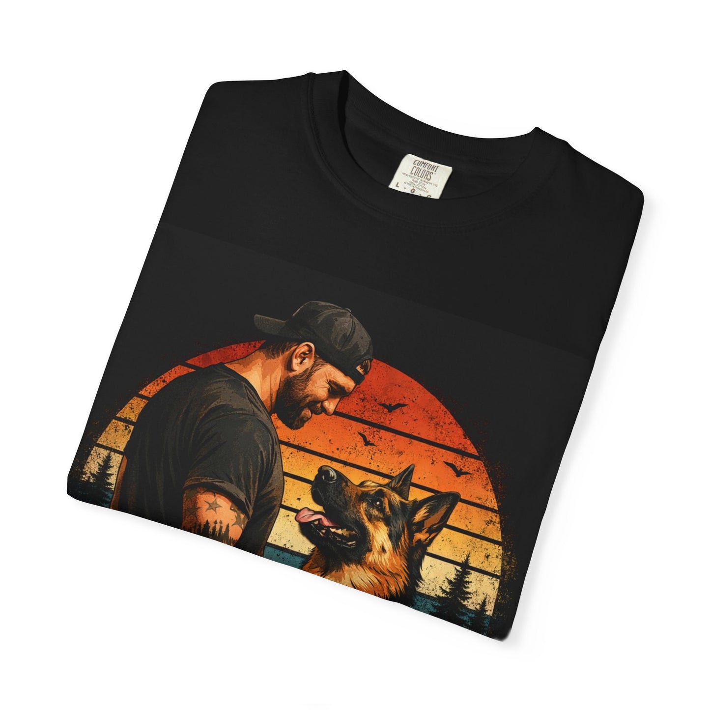 Best Dog Dad Ever Shirt | German Shepherd Dog Dad Tee | Loyal Companions Forever Friends | Comfort Colors 1717 Vintage Tee