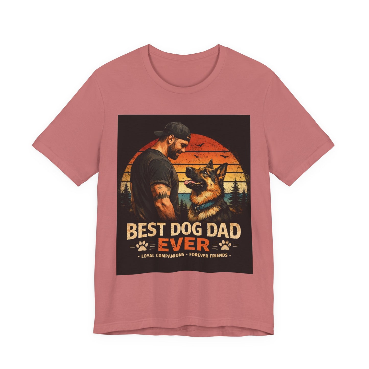 Best Dog Dad Ever Shirt | German Shepherd Dog Dad Tee | Loyal Companions Forever Friends | Bella Canvas 3001 Soft Tee