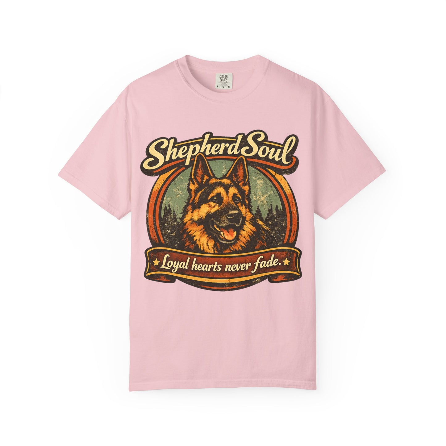 Shepherd Soul German Shepherd Portrait T-Shirt | Loyal Hearts Never Fade