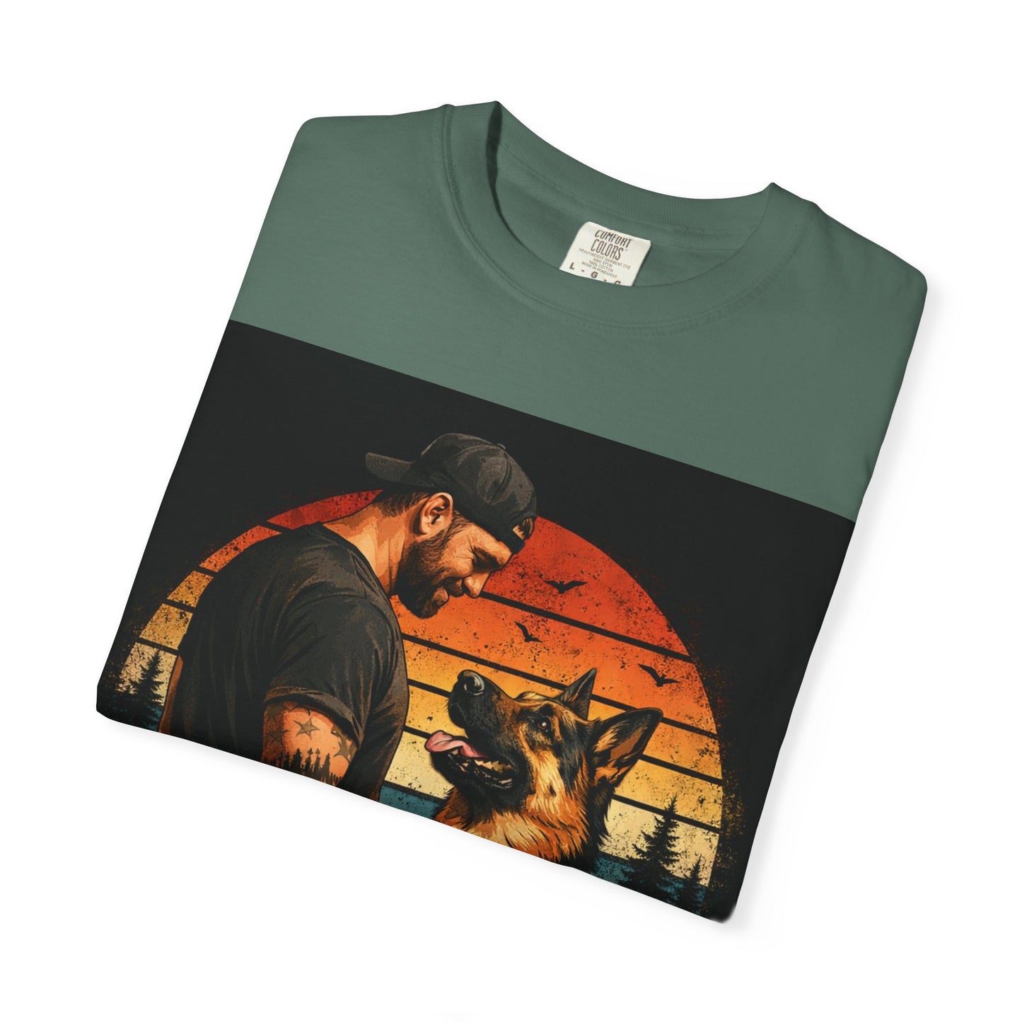 Best Dog Dad Ever Shirt | German Shepherd Dog Dad Tee | Loyal Companions Forever Friends | Comfort Colors 1717 Vintage Tee