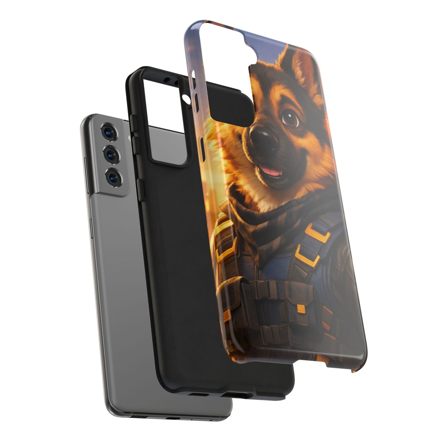 German Shepherd Tactical Hero Phone Case – Tough Protective Cover for iPhone & Samsung