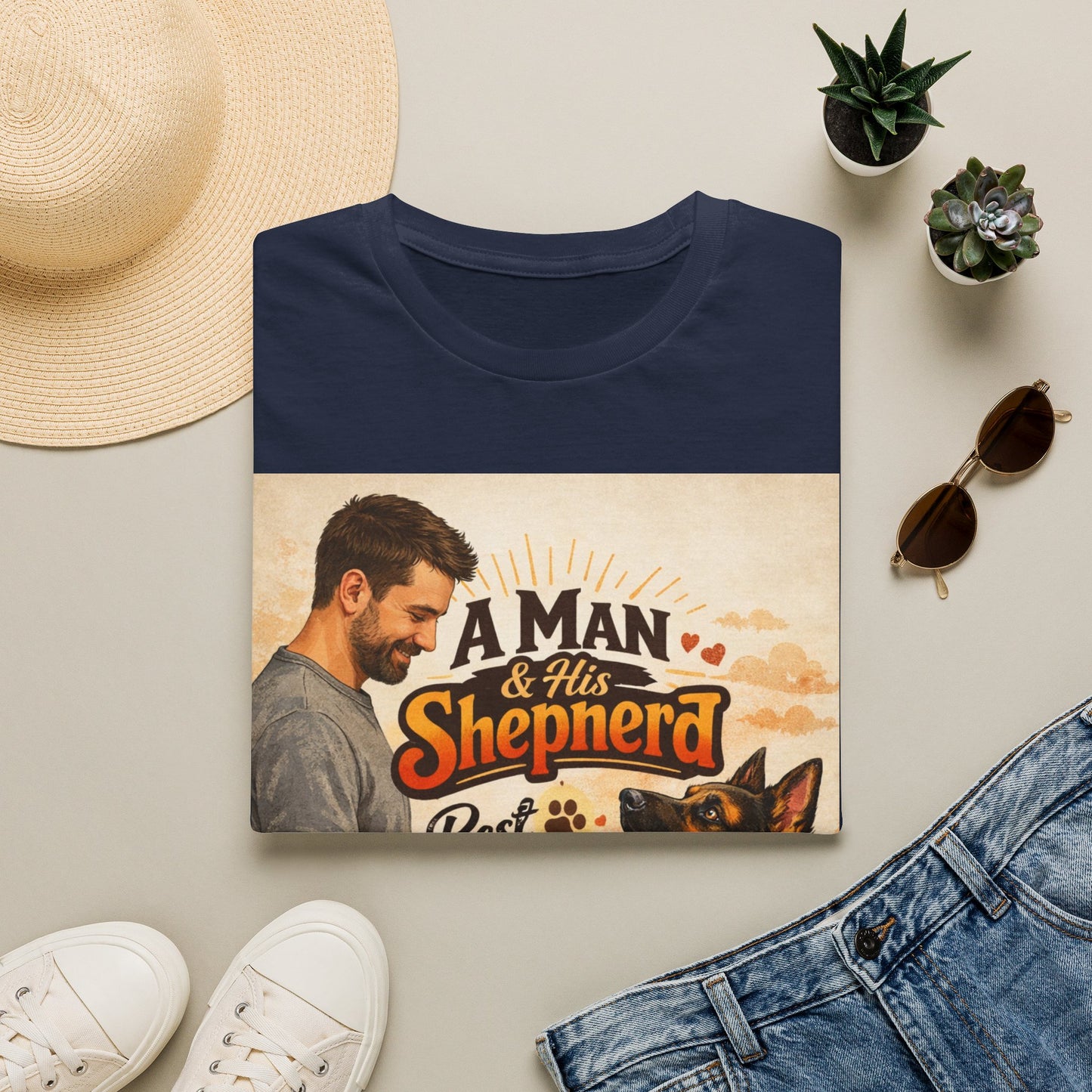 A Man & His Shepherd T‑Shirt — German Shepherd Dog Lover Tee