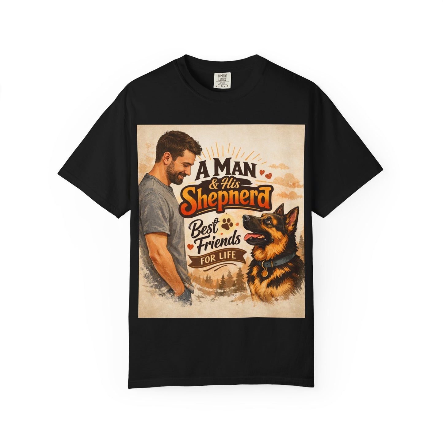 A Man & His Shepherd Best Friends for Life T‑Shirt — German Shepherd Dog Lover Tee