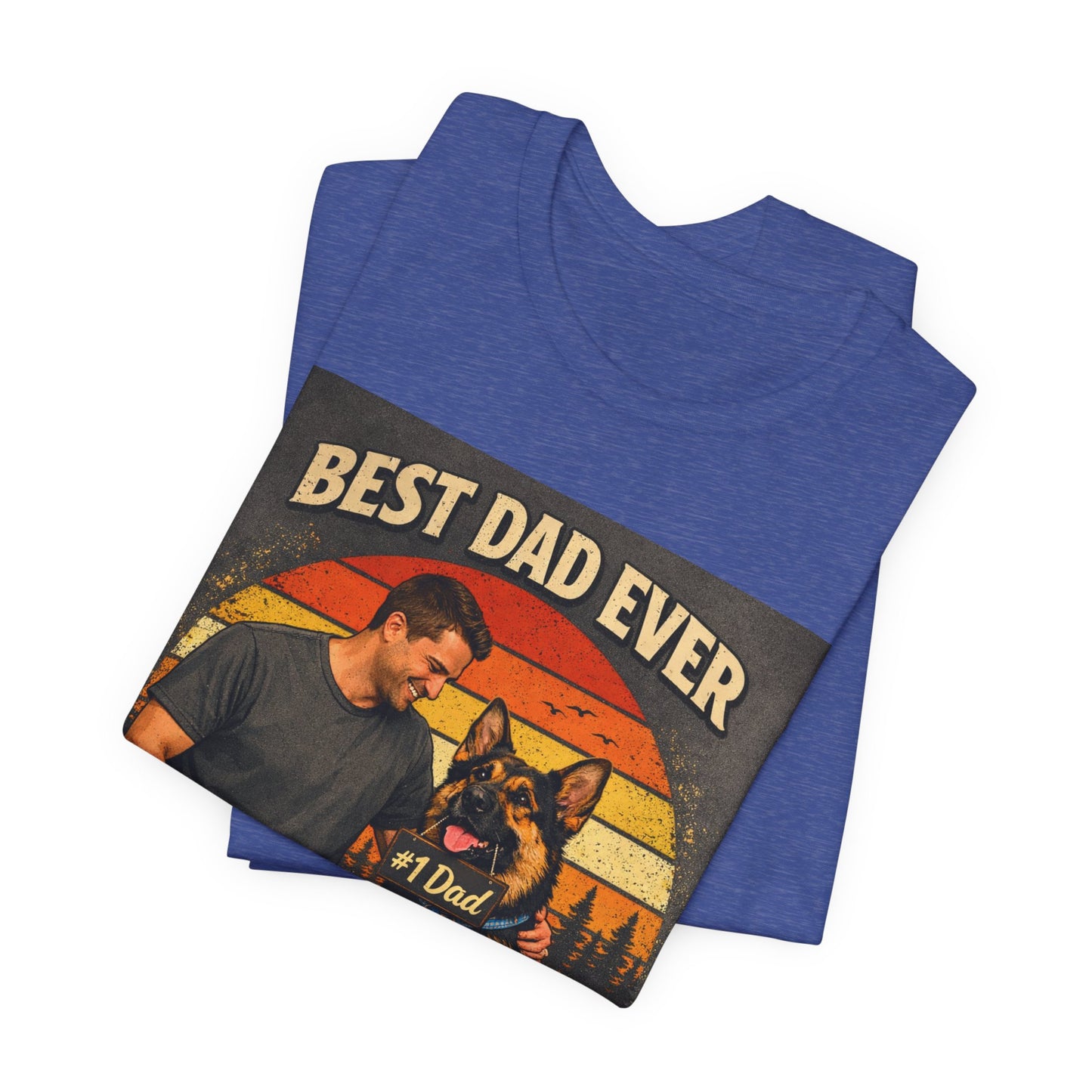 Best Dad Ever According to My Dog Shirt | German Shepherd Father's Day Gift | Dog Dad Tee | #1 Dad Funny Pet Lover Shirt |