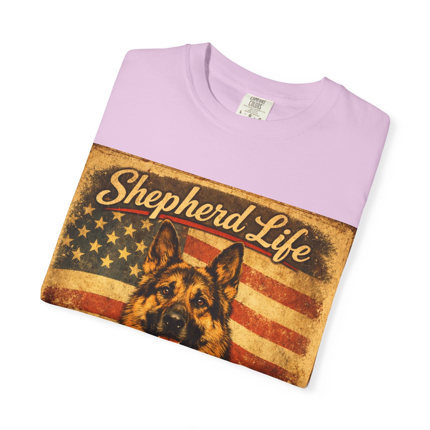 Shepherd Life Faithful & Free German Shepherd Shirt | Patriotic Flag Dog Tee