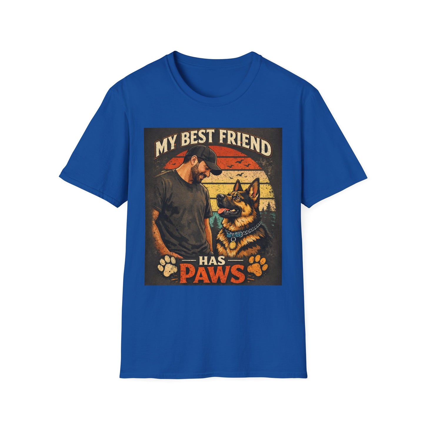 My Best Friend Has Paws T-Shirt | Dog Lover Retro Graphic