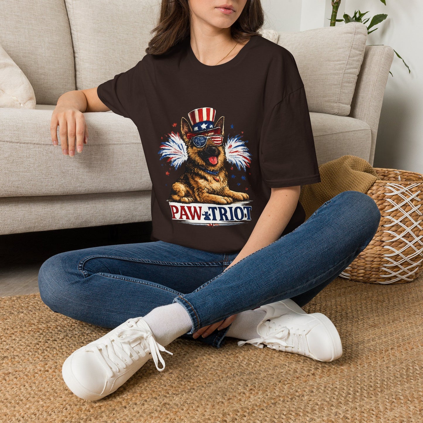 Patriotic German Shepherd Pawtriot T-Shirt | Fourth of July Dog Shirt