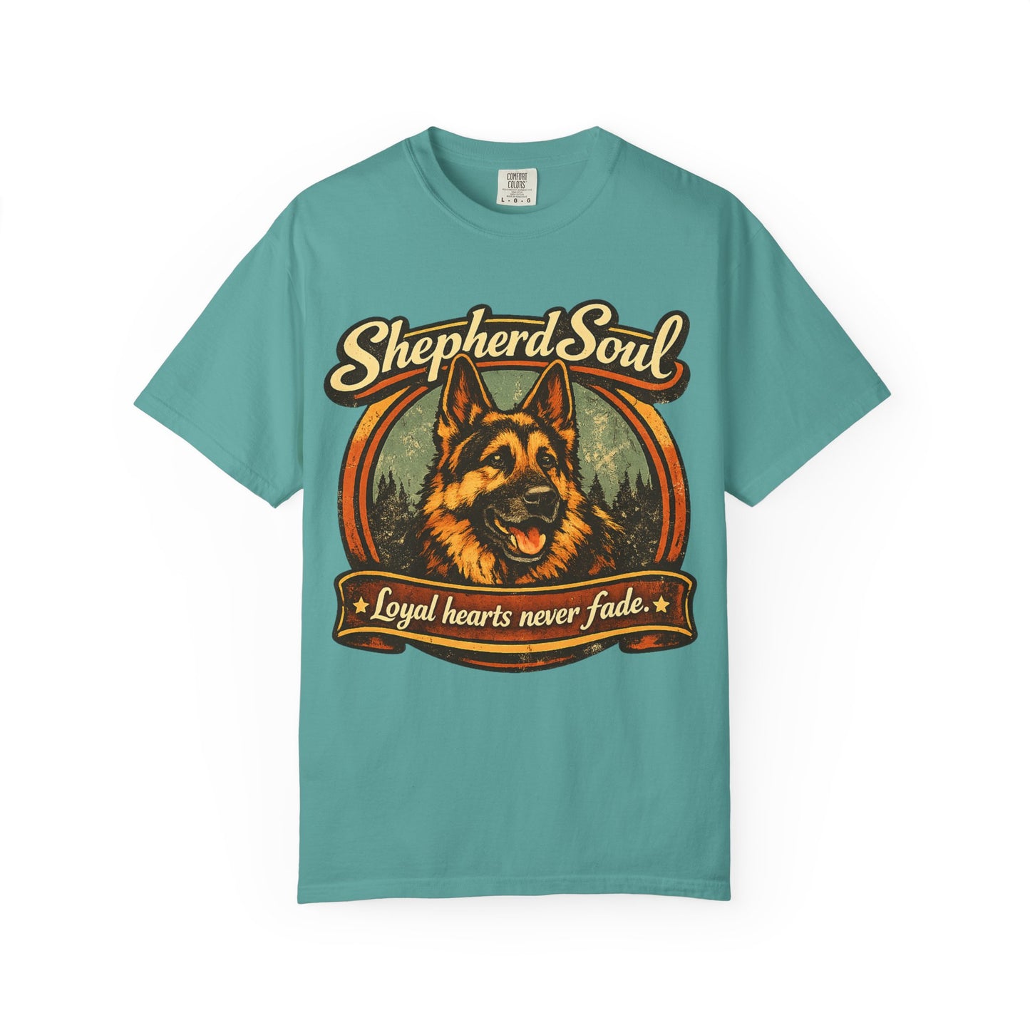 Shepherd Soul German Shepherd Portrait T-Shirt | Loyal Hearts Never Fade