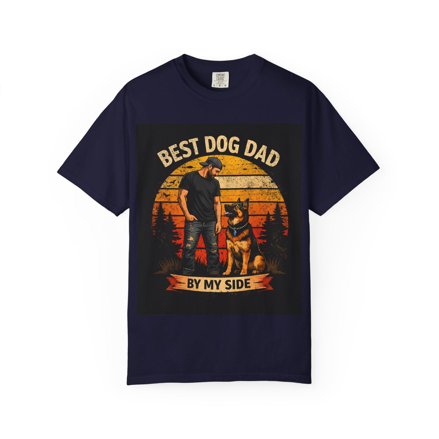 Best Dog Dad by My Side T-Shirt | Dog Lover Father Tee