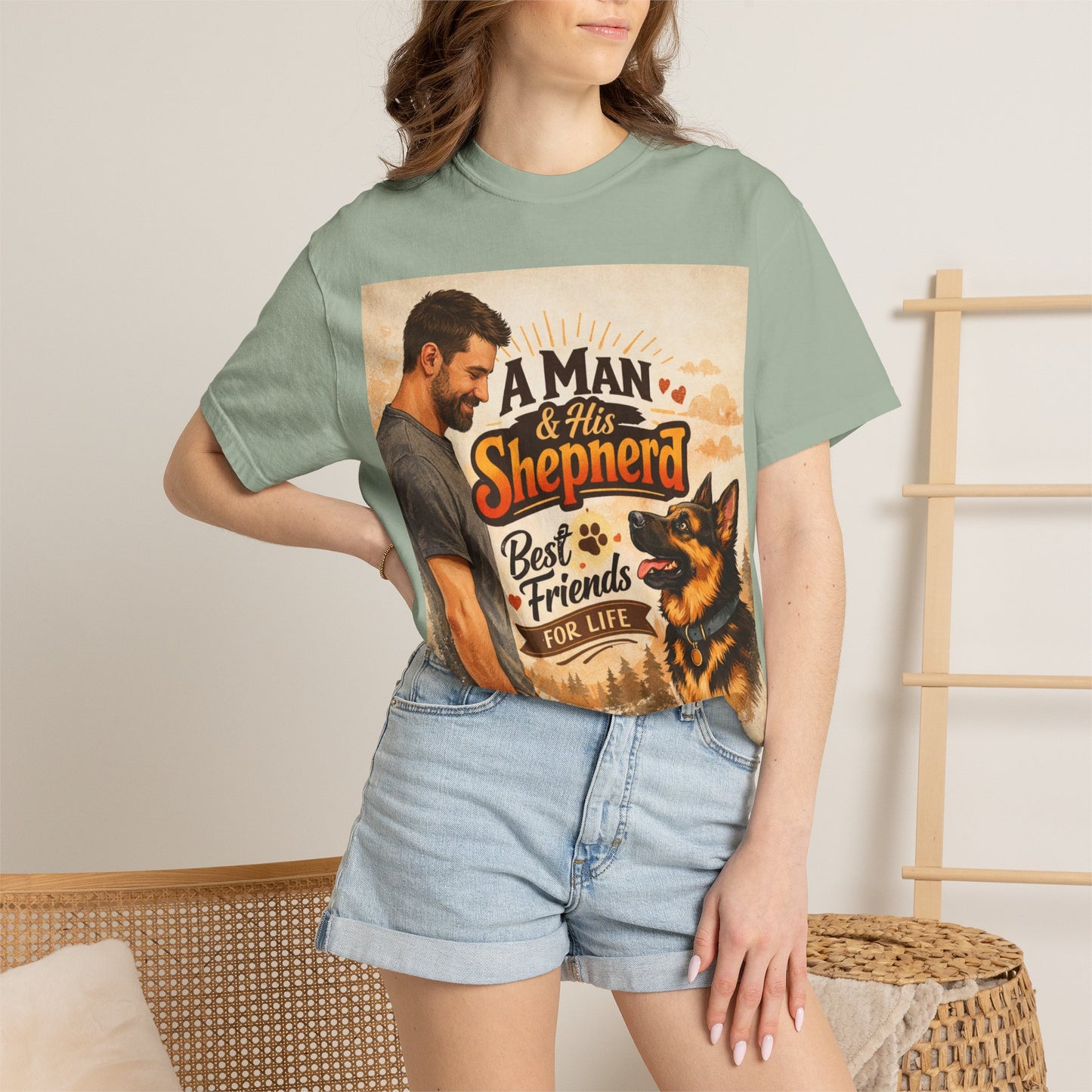 A Man & His Shepherd Best Friends for Life T‑Shirt — German Shepherd Dog Lover Tee