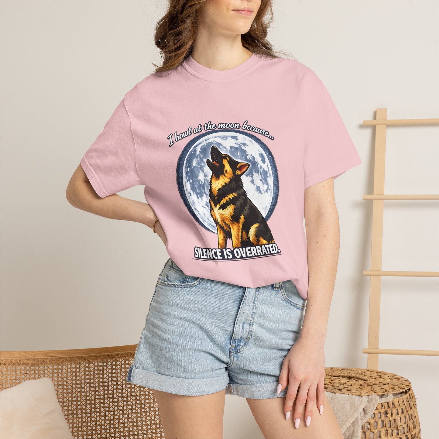 Howl at the Moon German Shepherd T-Shirt | Silence Is Overrated