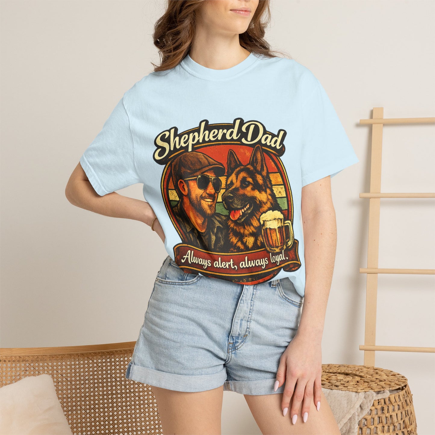 Shepherd Dad graphic T-Shirt | German Shepherd owner tee, dog lover shirt