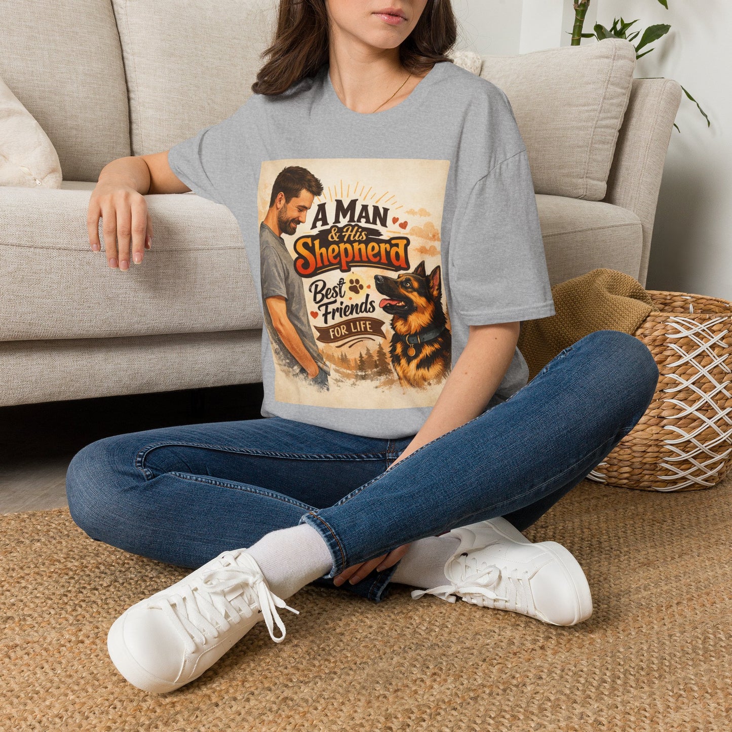 A Man & His Shepherd T‑Shirt — German Shepherd Dog Lover Tee