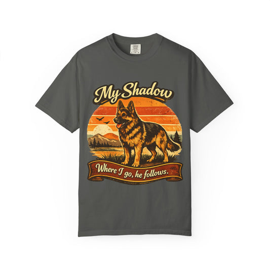 My Shadow T-Shirt | Where I Go, He Follows German Shepherd Shirt