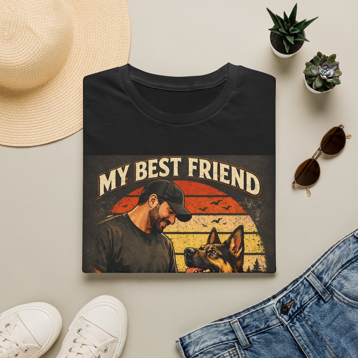 My Best Friend Has Paws T-Shirt | Dog Lover Retro Graphic