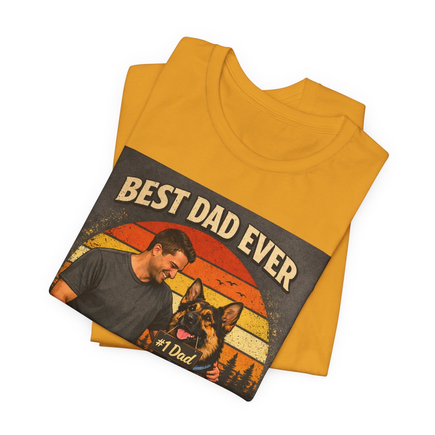Best Dad Ever According to My Dog Shirt | German Shepherd Father's Day Gift | Dog Dad Tee | #1 Dad Funny Pet Lover Shirt |